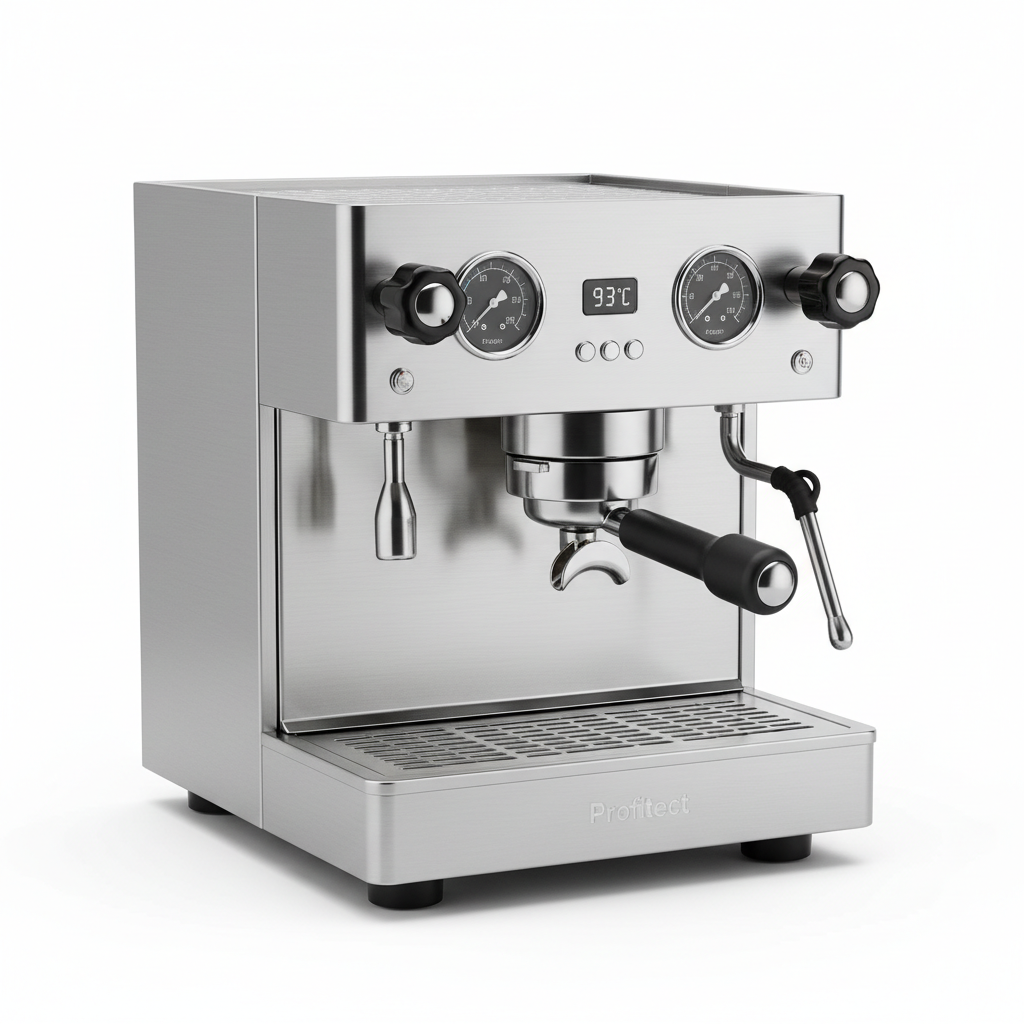 ماكينة إسبريسو Profitec Pro 400 على خلفية بيضاء